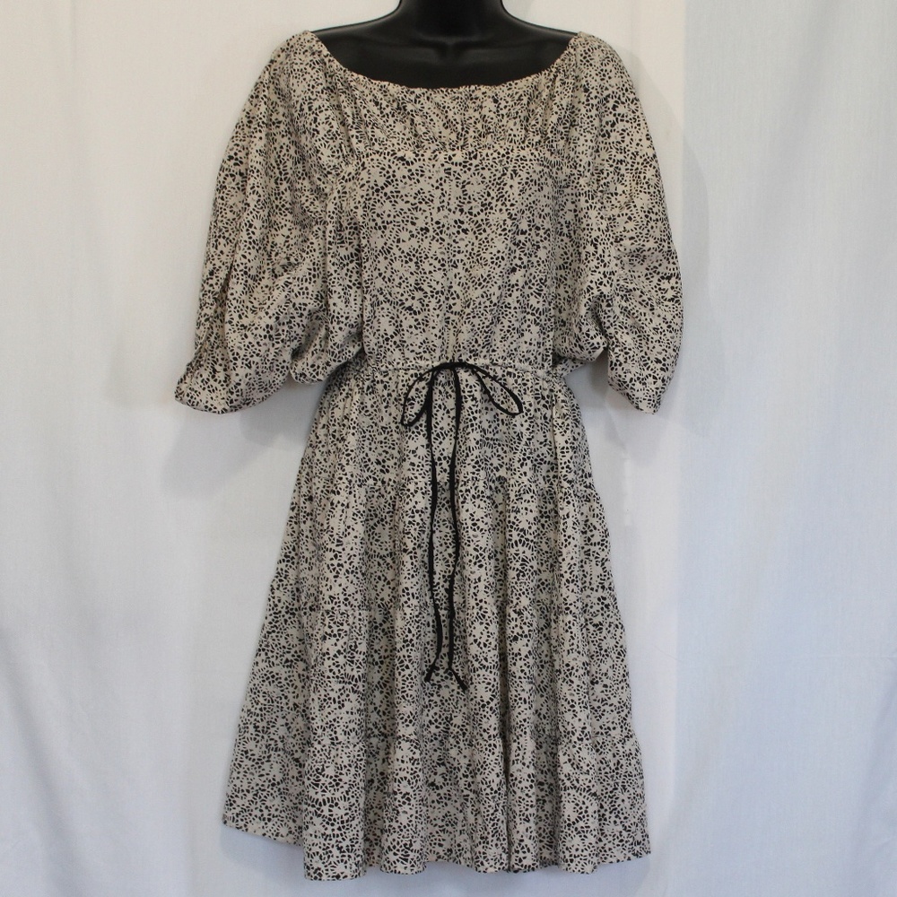ANN TAYLOR LOFT DRESS light weight casual mini summer tie waist short sleeve
